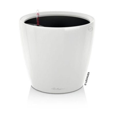 LECHUZA Pot polypropyl&egrave;ne &agrave; r&eacute;serve d'eau  Diam.35 x H.33 cm blanc