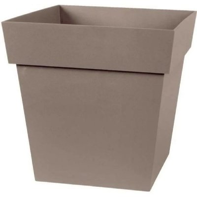 EDA Pot polypropyl&egrave;ne pot  L.32 x l.32 x H.32 cm taupe 