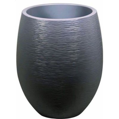 EDA Pot rond 50cm 53L - double paroi - Egg Graphit - gris anthracite