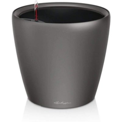 AUTRES Pot rond Lechuza Premium LS anthracite m&eacute;tallis&eacute; &Oslash;50 x h.47 cm