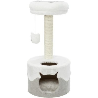 TRIXIE Poteau &agrave; griffoir Nuria, 71 cm, Blanc-Gris