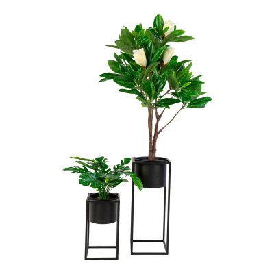 HOUSE NORDIC Pots &agrave; fleurs 2 pcs Lena Noir