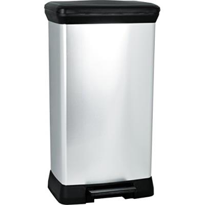 CURVER Poubelle 50L DECO m&eacute;tal