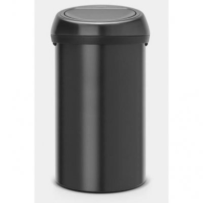 BRABANTIA Poubelle &agrave; couvercle basculant  Touch Bin 60 L noir