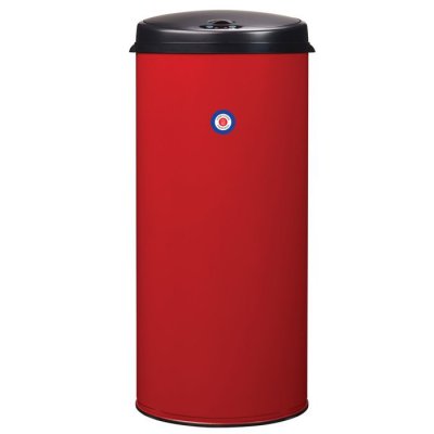 ROSSIGNOL Poubelle &agrave; ouverture automatique 45L en M&eacute;tal Rouge clair