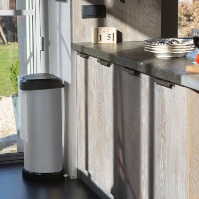 CURVER Poubelle &agrave; p&eacute;dale Deco Ovale 40 l Argent&eacute;  n/a
