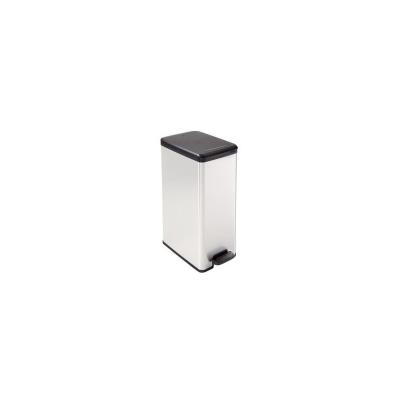 CURVER Poubelle &agrave; p&eacute;dale mince Deco 40 l Argent&eacute;  n/a