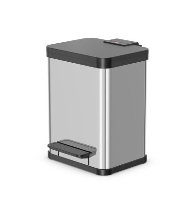 HAILO Poubelle &agrave; p&eacute;dale oko duo plus taille m 2x9 l acier inox 0622-200