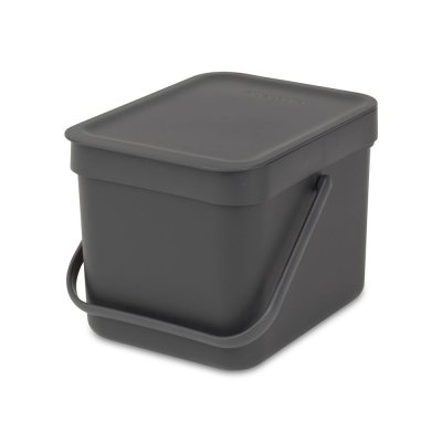 BRABANTIA Poubelle  Waste Bin Sort & Go 6L Grey