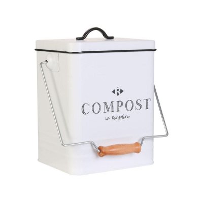 JE CHERCHE UNE IDEE Poubelle de cuisine &agrave; compost vintage 5 litres - Marque Cook Concept