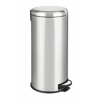 WENKO Poubelle de cuisine &agrave; p&eacute;dale  leman inox - 30 litres