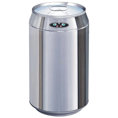 KITCHEN MOVE Poubelle de cuisine automatique CAN Argent Acier inoxydable 30 L