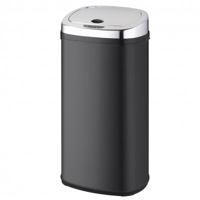 KITCHEN MOVE Poubelle de cuisine automatique LARGO Noir Acier inoxydable 42 L