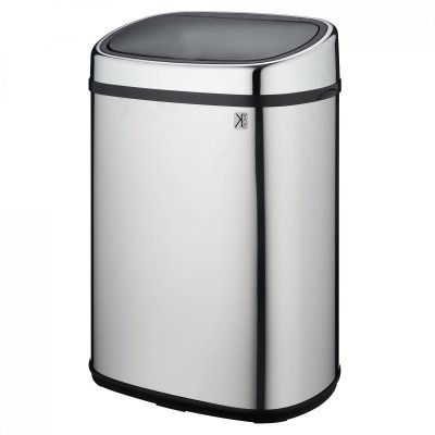 KITCHEN MOVE Poubelle de cuisine push CITY Argent Acier inoxydable 50 L 