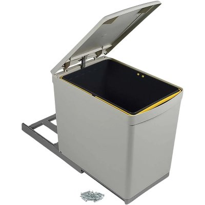 EMUCA Poubelle de recyclage fixation arri&egrave;re 