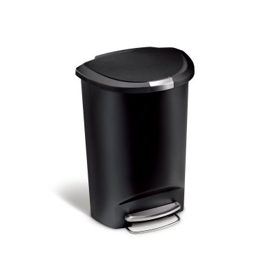SIMPLEHUMAN Poubelle demi lune 50L code P noire -  - Noir - Plastique