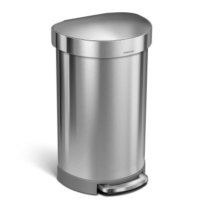 SIMPLEHUMAN Poubelle demi-lune &agrave; p&eacute;dale inox bross&eacute; 45L Multicolore 