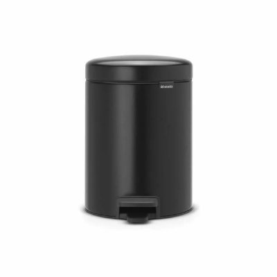 BRABANTIA Poubelle Newlcon 5 L noir mat -  - Noir - M&eacute;tal