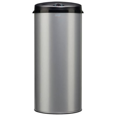 ROSSIGNOL Poubelle Sensitive 45L Gris M&eacute;tal 9006 T&ecirc;te Noire