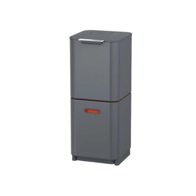 JOSEPH JOSEPH Poubelle Totem Graphite 40 L - 2 compartiments 20 L 