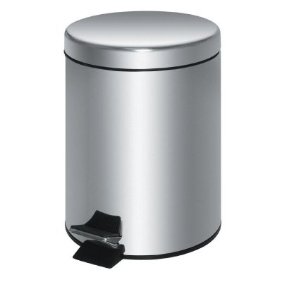 BOLERO Poubelle&agrave;&nbsp; p&eacute;dale en acier inoxydable Argent&eacute; 20 l 448 x 293 mm