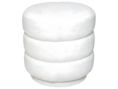 ATMOSPHERA Pouf Boucle Sinan Vibe Blanc  cr&eacute;ateur d'int&eacute;rieur - Blanc