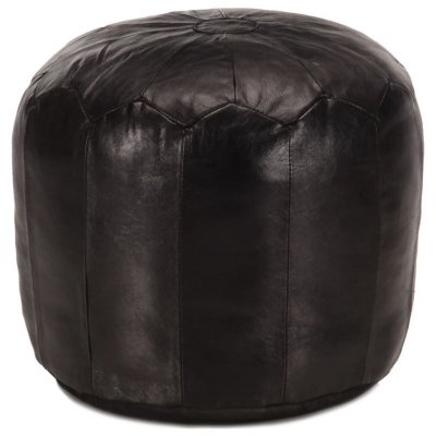 VIDAXL Pouf de style vintage et fabriqu&eacute; &agrave; la main de 40x35 cm noir Vida XL