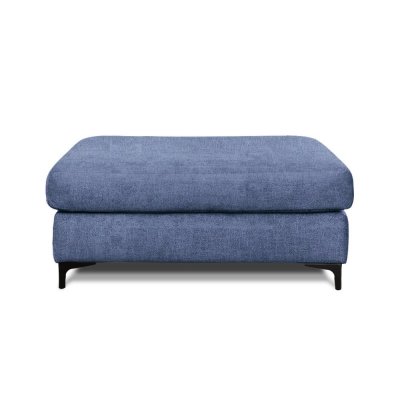  Pouf Fiesole Tissu Bleu - Bleu