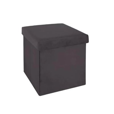 ATMOSPHERA Pouf pliant gris trend Tess  cr&eacute;ateur d'int&eacute;rieur - Gris