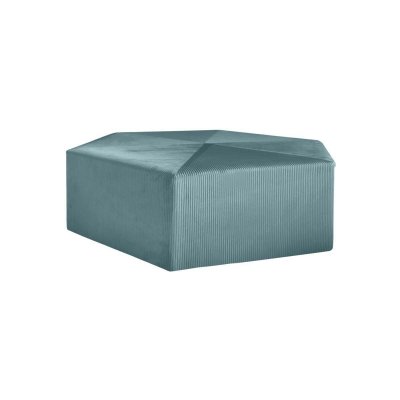 THE HOME DECO FACTORY Pouf XXL design velours Giulia - L. 75 x H. 30 cm - Bleu canard