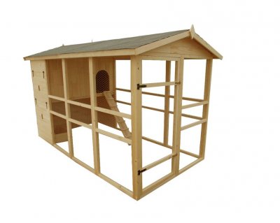 HABRITA Poulailler en bois  8 &agrave;&nbsp; 12 poules