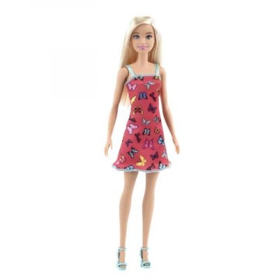  Poup&eacute;e Barbie Robe Papillons Rose