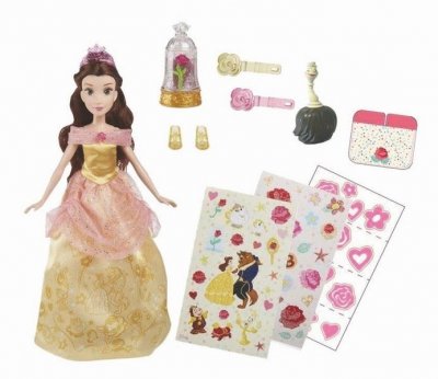 DISNEY PRINCESSES Poup&eacute;e  Belle Robe Enchant&eacute;e