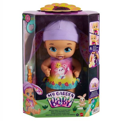 Poup&eacute;e My Garden Baby - B&eacute;b&eacute; lapin se brosse les dents mauve