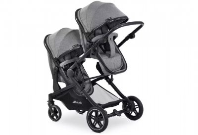 HAUCK Poussette Double  Atlantic Twin - Melange Grey