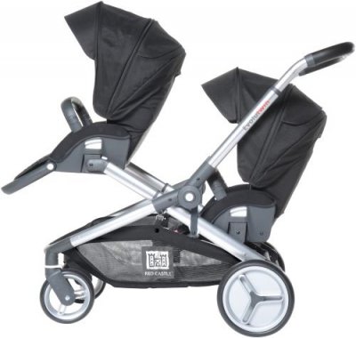 Poussette double red castle evolutwin noire RED3660950051452