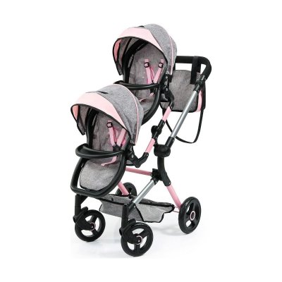 REIG Poussette pour poup&eacute;es  gris twin