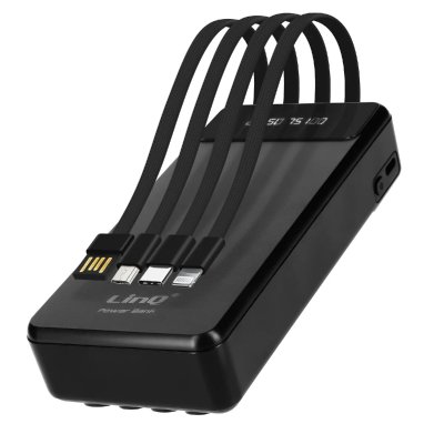 Powerbank 25800mAh, C&acirc;ble 4en1 LinQ Noir