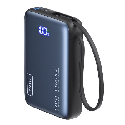 INIU Powerbank Pockets 20000mAh 65W avec 2 ports USB-A/USB-C Ultra Rapide Noir