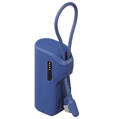CYGNETT Powerbank Thumboost 5000mAh 2x Ports USB-C 20W avec C&acirc;ble USB-C Bleu