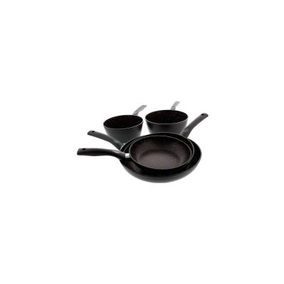 PRADEL EXCELLENCE  lot de 3 poeles 20, 24 et 28 cm + 2 casseroles de 18 et 20 cm