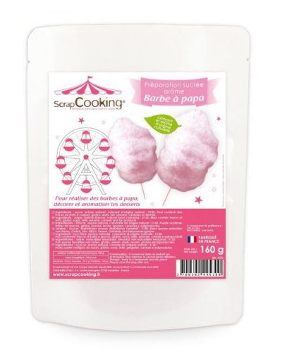 SCRAPCOOKING Pr&eacute;paration barbe &agrave; papa rose - ar&ocirc;me barbe &agrave; papa - 