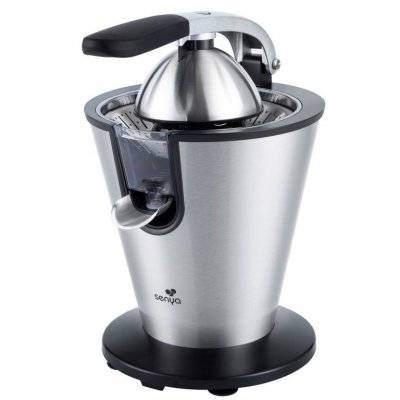 SENYA Presse agrumes &eacute;lectrique, bras levier, en acier inoxydable, 0.7l