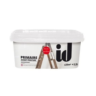 ID PARIS Primaire d'accrochage opacifiante avant peinture 2,5L  blanc