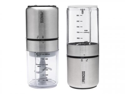 PRINCESS  221080 - Hachoir mixeur - 0.5 litre - 350 Watt - argent 