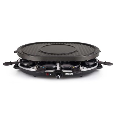 PRINCESS  Party Raclette avec 8 Ovale Grille Noir