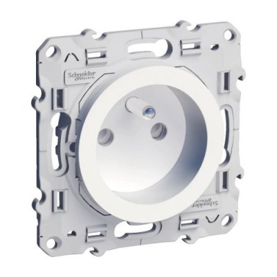 SCHNEIDER ELECTRIC Prise de courant 2P+T Renovation Blanc Schneider Odace a Connexion Rapide