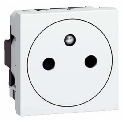 LEGRAND Prise de Courant avec Terre  Mosaic surface Blanc 2 Modules