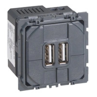 LEGRAND Prise double CELIANE pour chargeur USB
