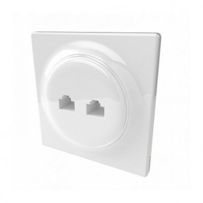 FIBARO Prise murale 2 ports rj45 walli ethernet - 